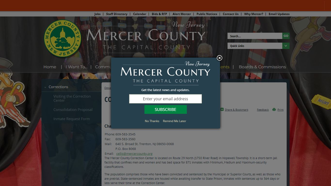 Corrections | Mercer County, NJ